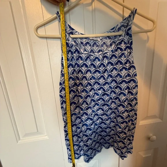 Sigrid Olsen Navy and White Patterned Tank Top - Picture 3 of 3